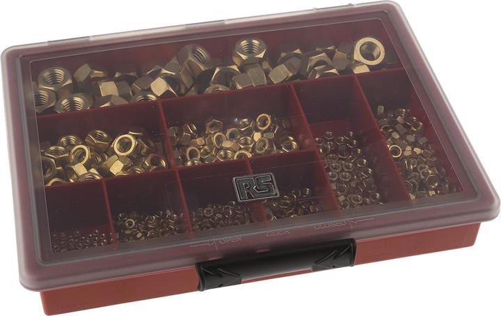 Produktbild RS PRO Muttern-Sortiment Messing (M10, M2, M3, M4, M5, M6, M8)