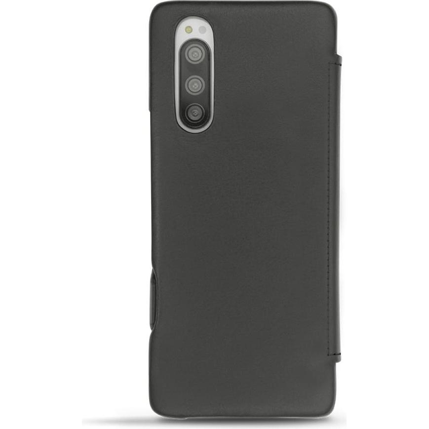 Noreve Lederschutzhülle horizontal (Sony Xperia 5), Smartphone Hülle, Braun