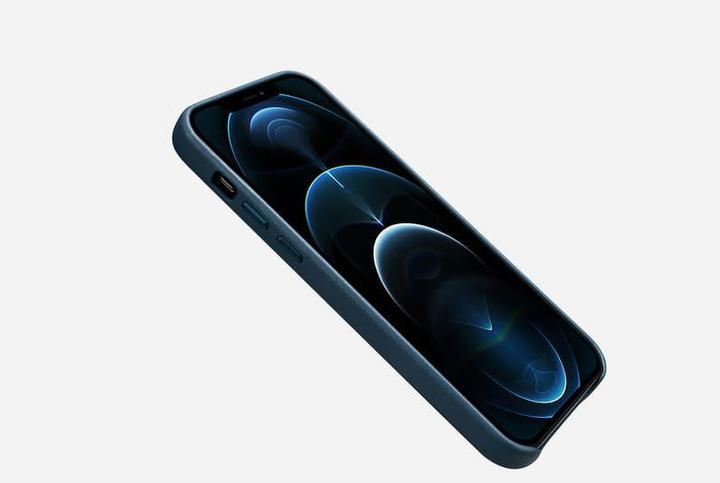 Produktbild iCarer iPhone 12/12 Pro Max Original Real Leather Back Cover blue RIX1208 (Apple iPhone 12 Pro Max)