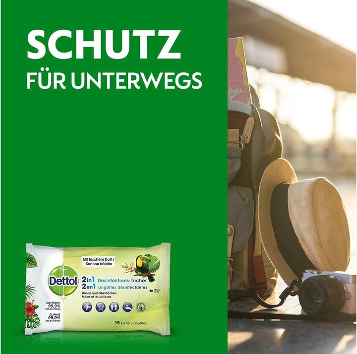 Image du produit Dettol Lingettes de désinfection 2en1