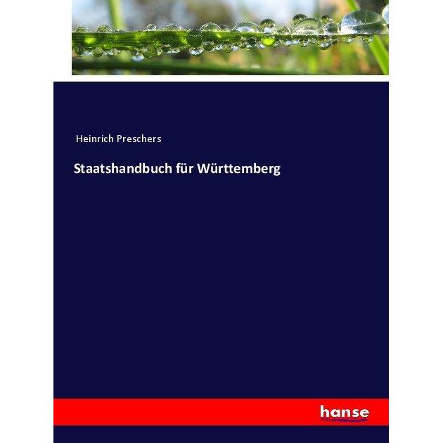 Staatshandbuch für Württemberg, Fachbücher von Heinrich Preschers