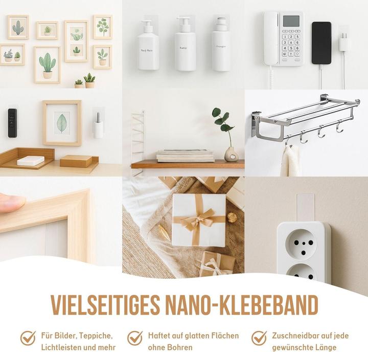 Produktbild Hermex Nano-Tape Doppelseitiges Klebeband Nano-Klebeband Montageklebeband (10 mm)