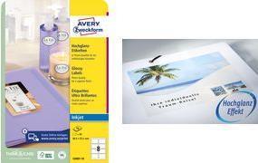 Actual product image Avery Glossy labels