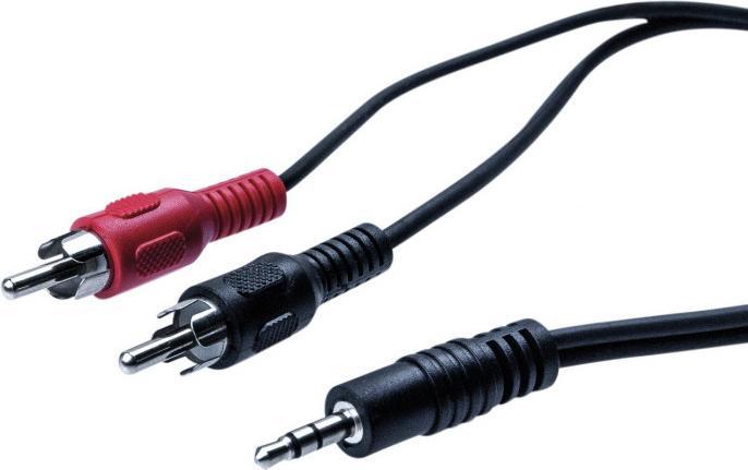 Produktbild Générique Soundcard cord 3.5-mm jack to 2 x RCA male- 3 m (3 m, AUX Kabel, Cinch Kabel)