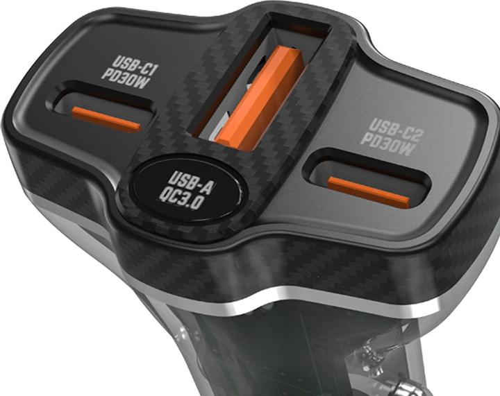 Immagine prodotto Dudao R78 78W Caricatore da auto USB-C PD / 2xUSB-A QC - Nero