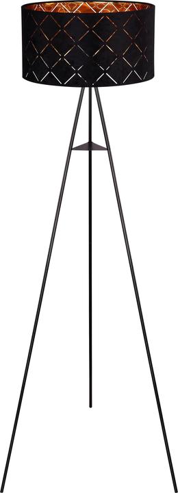 Globo Lampadaire SUNNA, métal noir, velours noir, 15334S (E27)