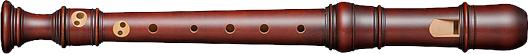 Actual product image Küng Superio Soprano-c" Pear Castello Boxwood stained (Fipple pipe, Sopranino, D major)