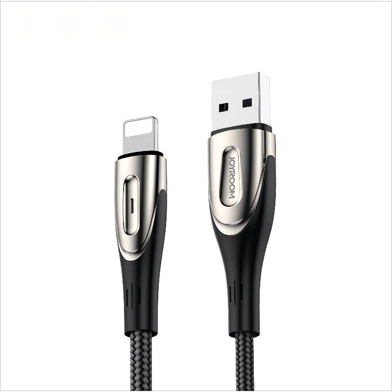 Thumbnail - Joyroom S-M411 3A USB-A to Lightning Fast Charging Cable 1.2m-Black (1.20 m), USB Kabel