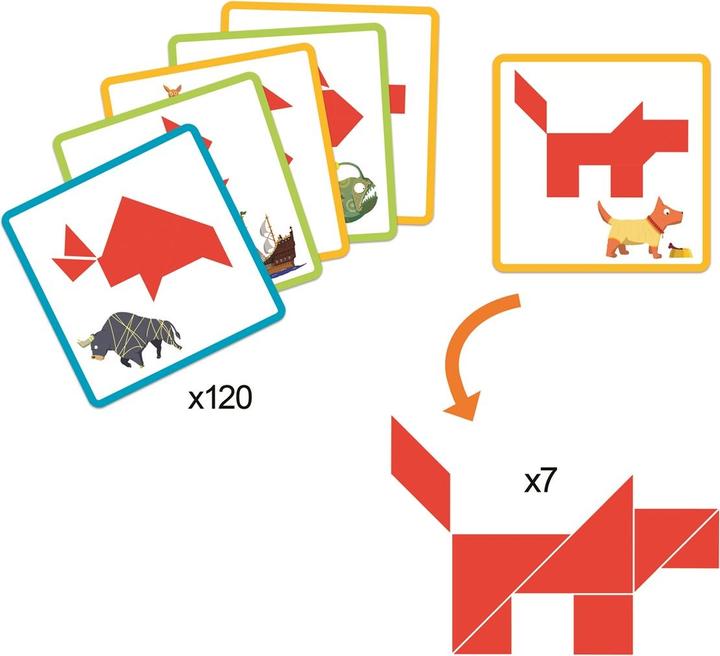 Actual product image Djeco Tangram (125 pieces)
