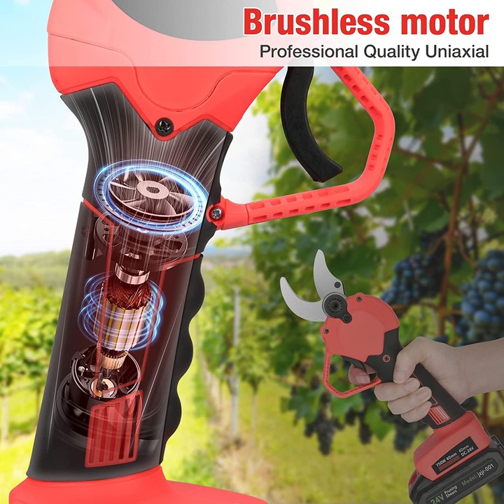 Actual product image Bilivry Battery pruning shears set with 2 batteries