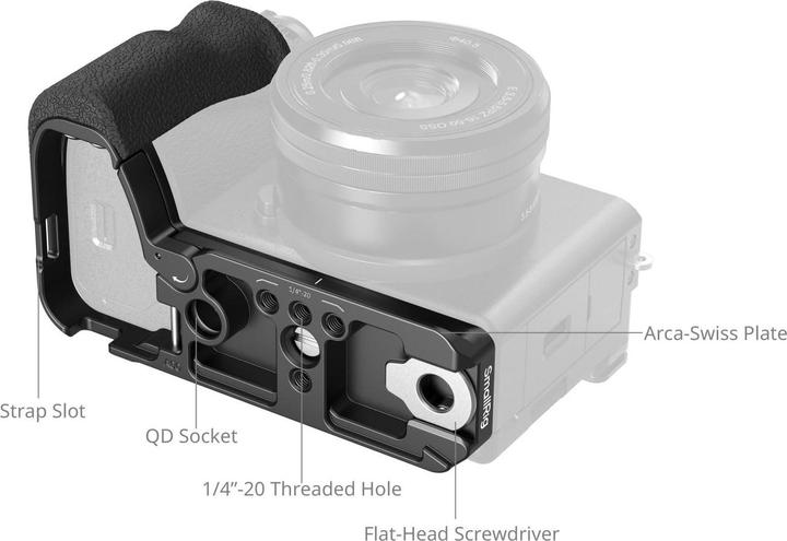 Produktbild SmallRig L-Shape Mount Plate with Silicone Handle (Griff, Schnellwechselplatte)