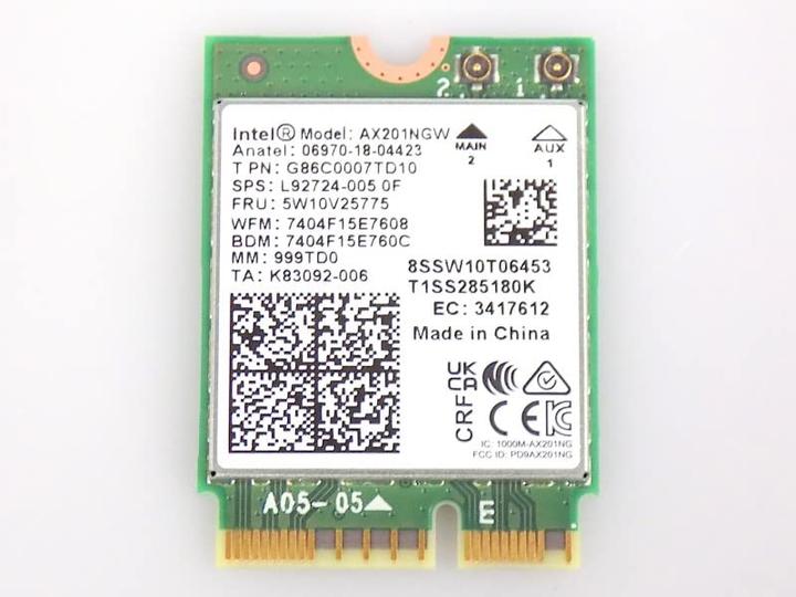 Actual product image HP Hewlett Packard SKO-WLAN 11ax 2x2 INT AX201NGW