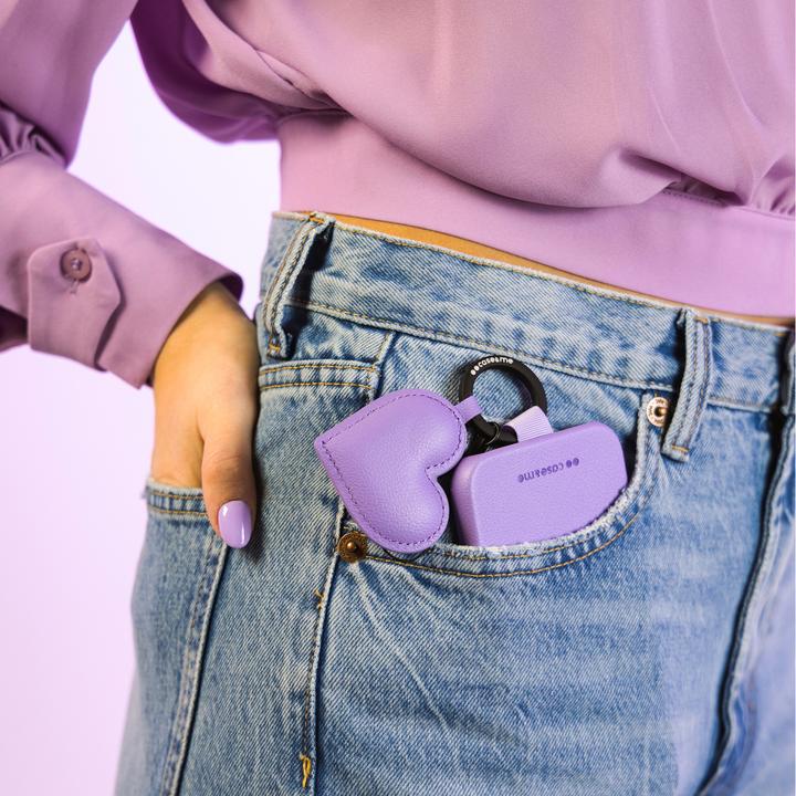 Image du produit SBS case&me Amelie Heart Eco Leather charm lavender (Chlorure de polyvinyle (PVC), Similicuir (PU))