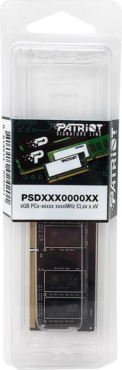 Produktbild Patriot SO-DIMM DDR4 8GB 2666MHz (1 x 8GB, 2666 MHz, DDR4-RAM, SO-DIMM)