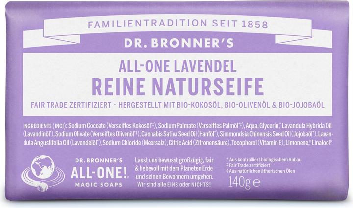 Dr. Bronner's All-One Naturseife Lavendel 140g (Hartseife)
