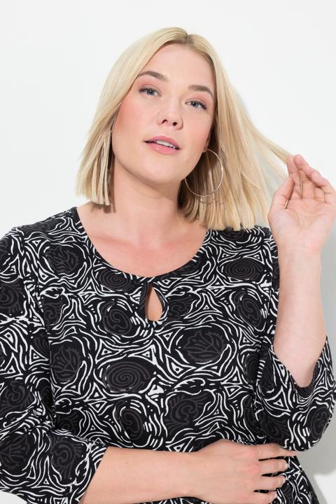 Produktbild Ulla Popken Jerseykleid, A-Linie, Blumendruck (42, 44)