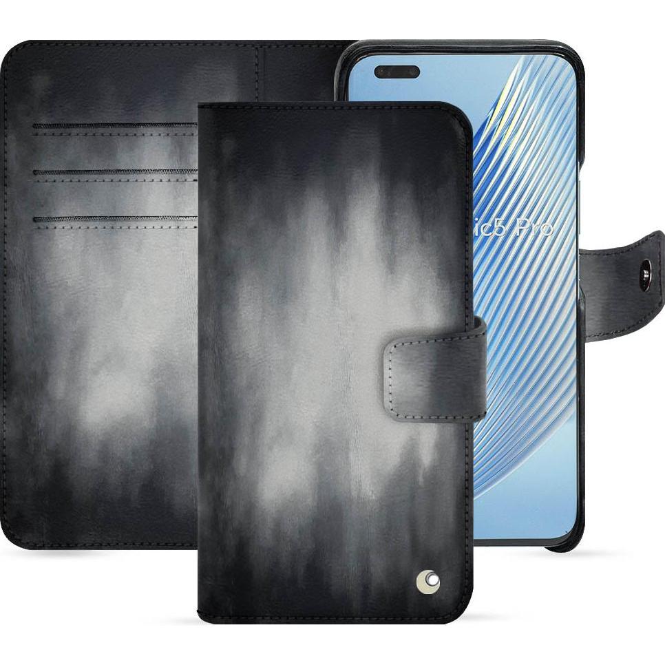 Thumbnail - Noreve Lederschutzhülle Honor Magic5 Pro (Honor Magic5 Pro), Smartphone Hülle, Grau