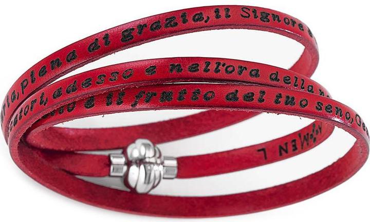 Produktbild Amen Hail Mary Prayer English Armband (Edelstahl, Leder)