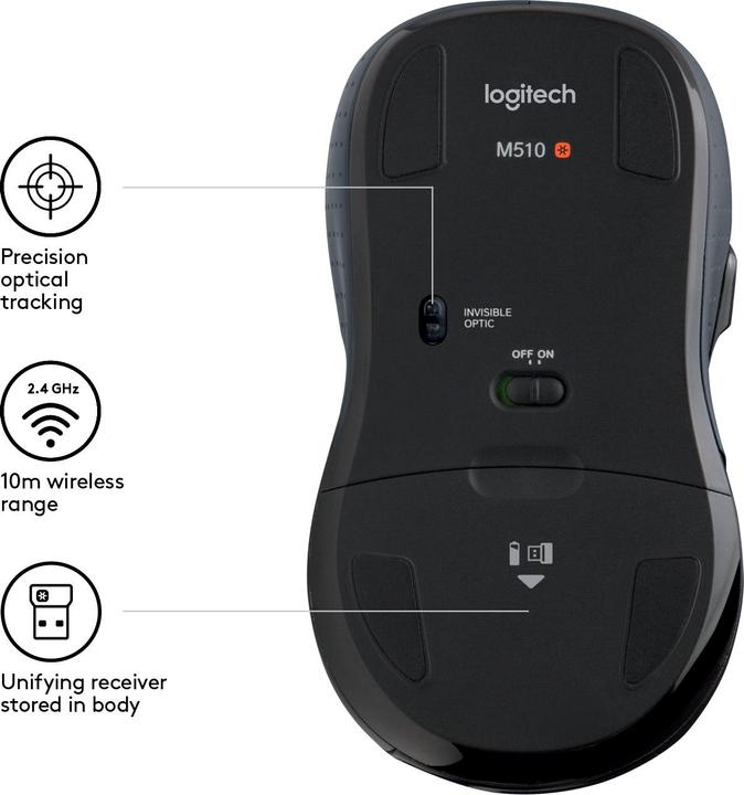 Immagine prodotto Logitech M510 (Senza fili)