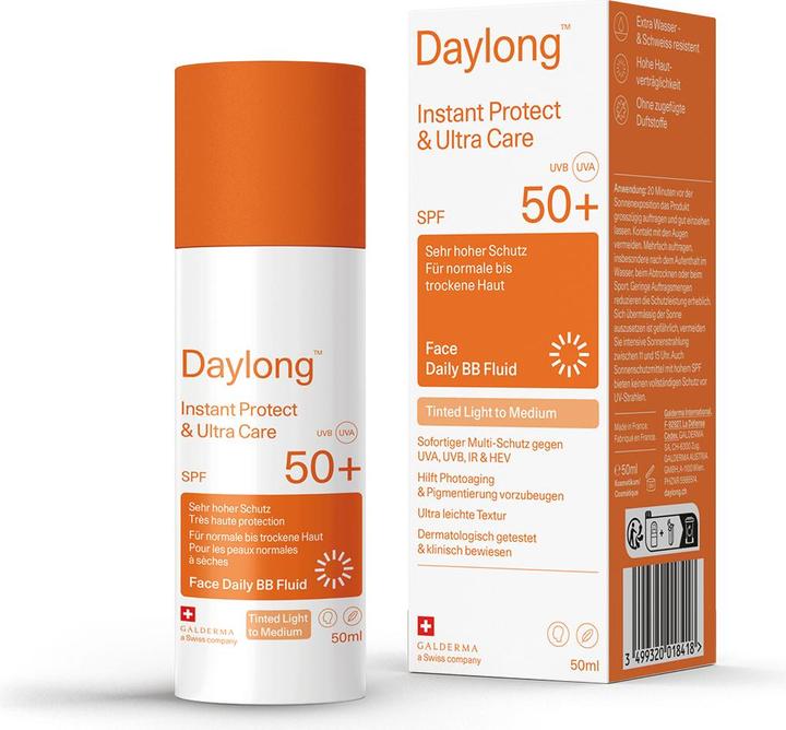 Actual product image Daylong Daylong™ Instant Protect & Ultra Care Face Daily BB Fluid SPF 50+ (Suntan lotion, SPF 50+, 50 ml)