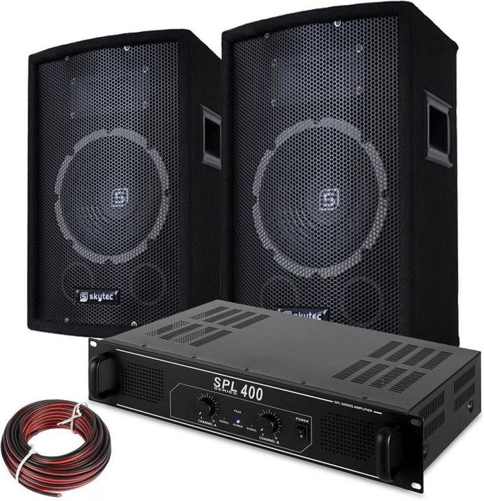 Actual product image Skytec DJ speaker and amplifier combination 400W (Active)