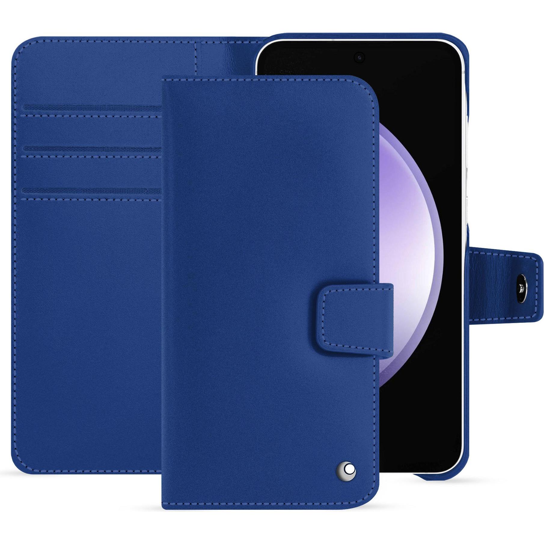 Noreve Lederschutzhülle Samsung Galaxy S23 FE (Samsung Galaxy S23 FE), Smartphone Hülle, Blau