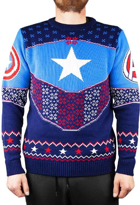 Produktbild Captain America Sweatshirt weihnachtliches Design (XL)