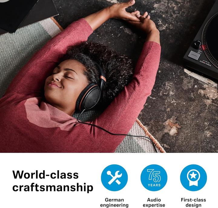 Image du produit Sennheiser Casque audio supra-auriculaire filaire avec son haute qualité et basses puissantes, confort amélioré (Pas de réduction du bruit, Filaire)