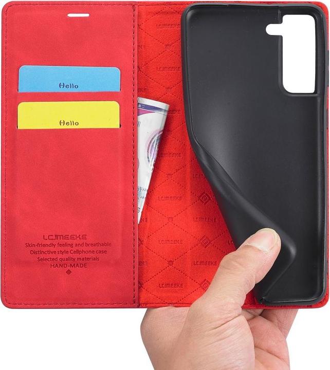 Produktbild Cover-Discount Galaxy S22 - Stand Flip Case Hülle rot (Samsung Galaxy S22)