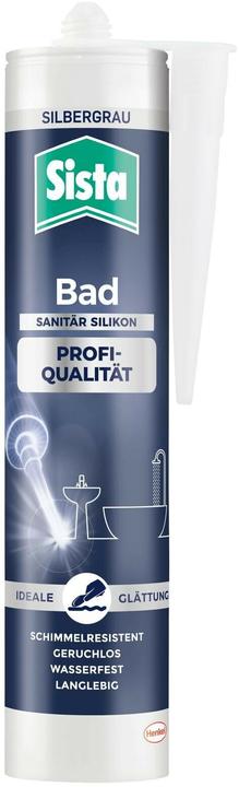 Sista Bad Profi-Qualität Silikon silbergrau (0.46 kg, Silbergrau, 280 ml)