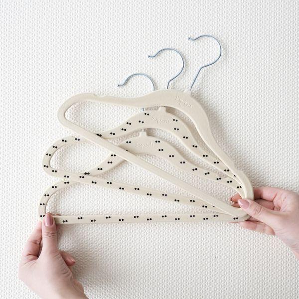 Produktbild 3 Sprouts - Velvet Hangers (15 pieces) - Double dot beige - 20.5 x 29 cm (15x)