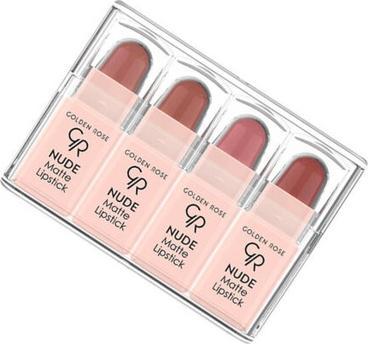 Golden Rose 4 Matte Mini Lippenstifte Nude Look Mix 4g (Nude Look Mix)