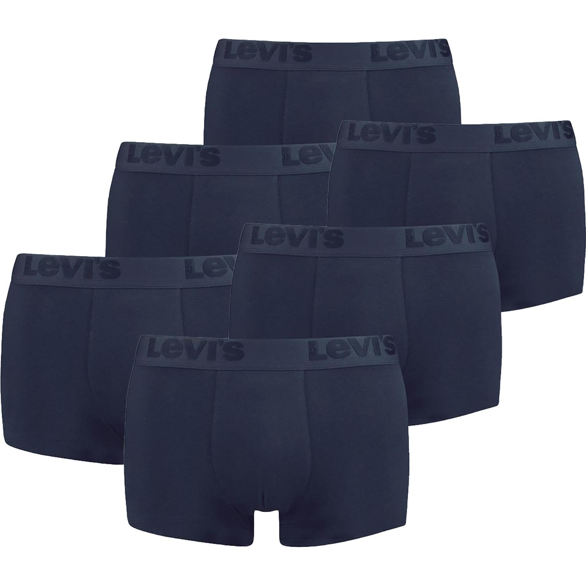 Levis, Herren, Unterhosen, Boxershort Casual Stretch, Blau, (S, 6er Pack)