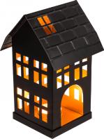 Produktbild Ootb Schwarzes Metall-Deko-Haus für Teelichter