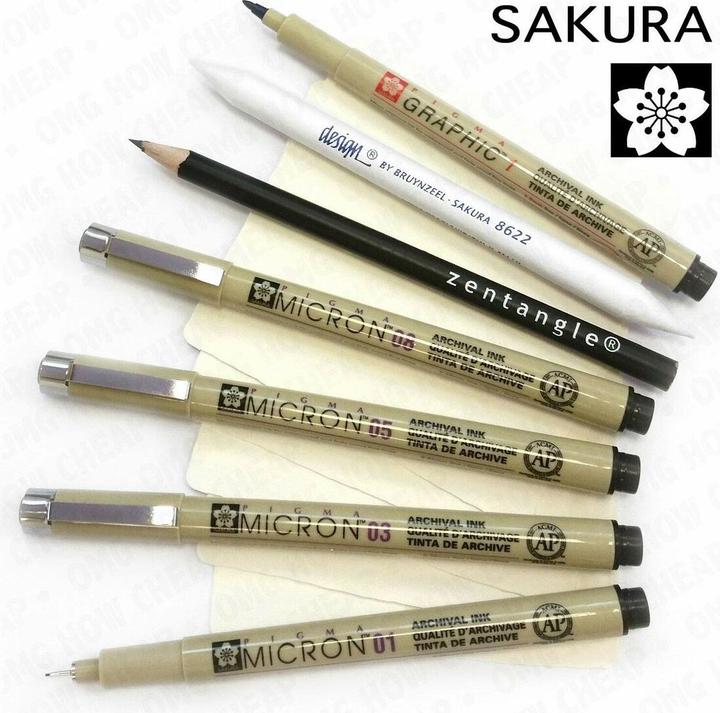 Produktbild Sakura Zentangle Toolset (Schwarz, 12 x)