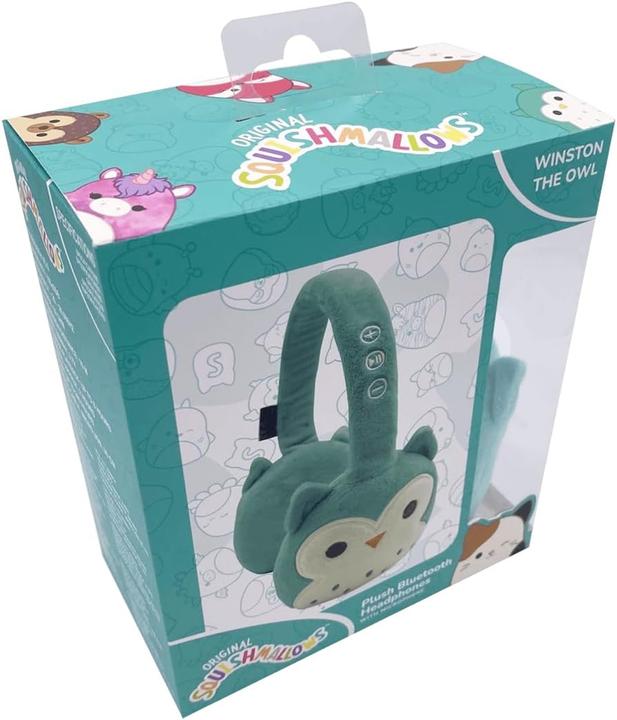 Actual product image Squishmallows Winston the Owl Plush Bluetooth Headphones