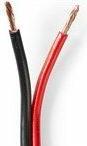 Actual product image Nedis Speaker Cable 2X 2.50 mm² CCA 100.0 m Round PVC Red / Black Wrapped (100 m, 2.50 mm²)