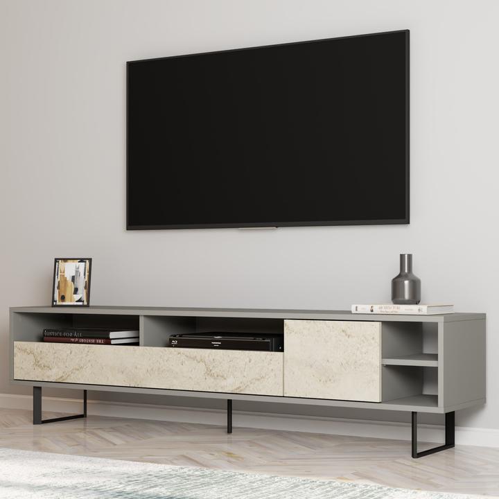 Actual product image Homitis Luga Travertine TV Stand (180 x 29.80 x 44.70 cm)