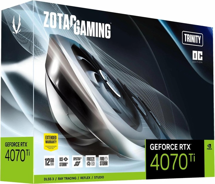 Image du produit Zotac GeForce RTX 4070 Ti Trinity OC (12 Go)