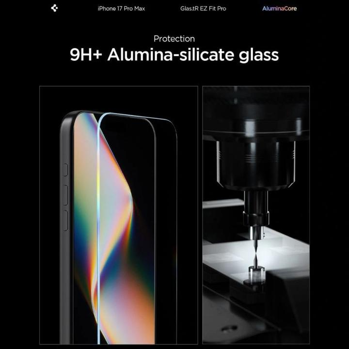 Produktbild Spigen Glas.tR EZ-FIT Pro (1 Stk., Apple iPhone 16 Pro Max, Apple iPhone 17 Pro Max)
