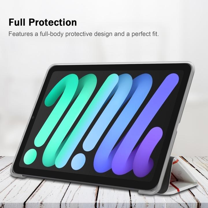 Actual product image Cadorabo Tablet Book Sleeve Colorful Marble (iPad mini 6)