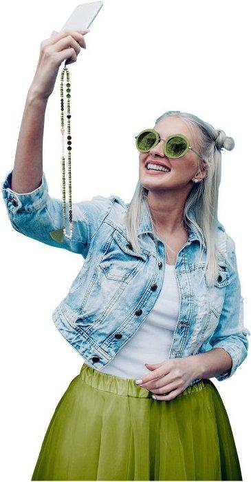 Actual product image SBS Lanyard with beads