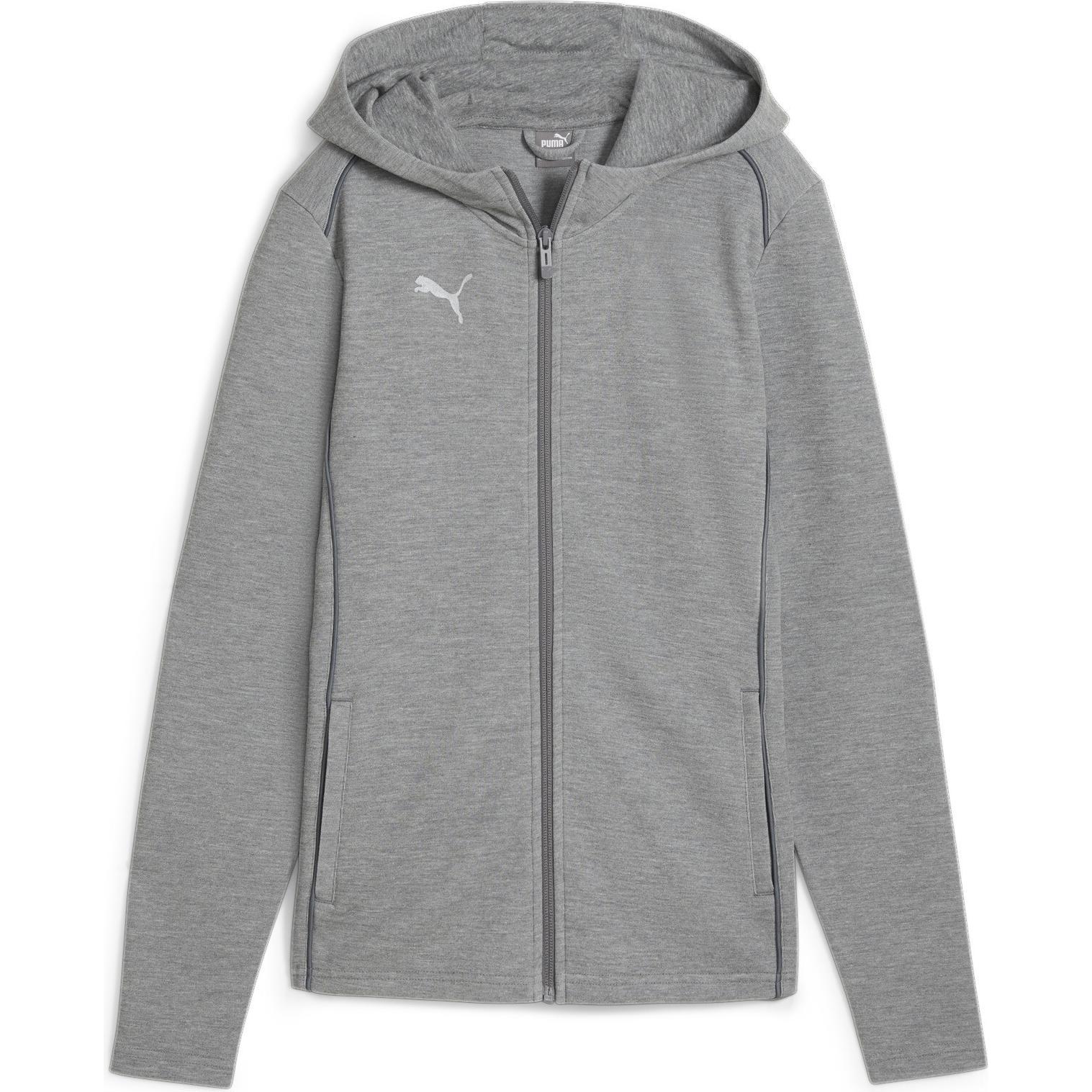Puma, Damen, Laufjacke, teamFINAL Casuals Hooded Jkt Wmn (XL), Grau, XL