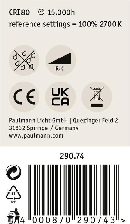Produktbild Paulmann Tropfenlampe (E14, 5.90 W, 806 lm, 1 x, D)