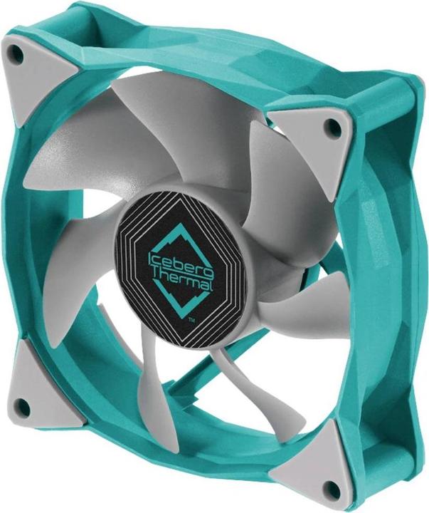 Produktbild Iceberg Thermal IceGALE Xtra Computergehäuse Ventilator 8 cm Türkis 1 Stück(e) (80 mm, 1 x)