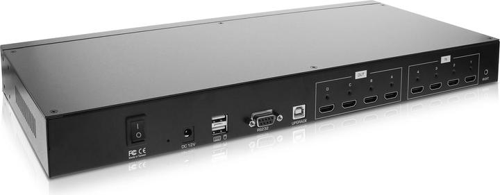 Actual product image InLine 4×4 Multi-View HDMI Matrix Switch