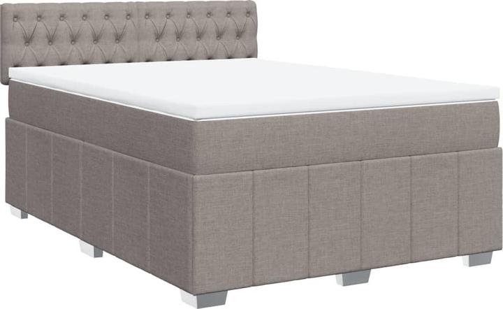Actual product image vidaXL Bo x springbett mit Matratze 140 x 190 cm Stoff (140 x 190 cm)