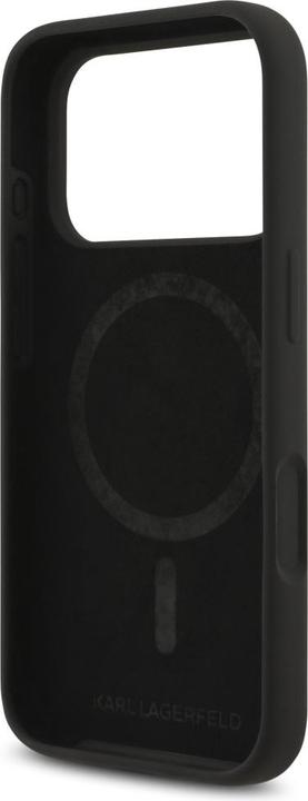 Actual product image Karl Lagerfeld - Silicone Ring MagSafe (KLHMP17XSCMKCRHK) - iPhone 17 Pro Max - Black Karl&Choupette (Apple iPhone 17 Pro Max)