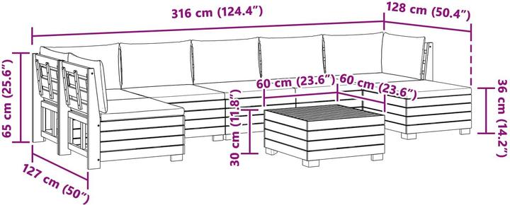 Produktbild vidaXL Outdoor-Sofa
