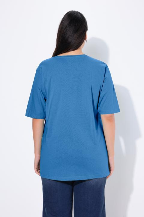 Actual product image Ulla Popken Basic Round Neck Short Sleeve Relaxed Fit Tee (68)